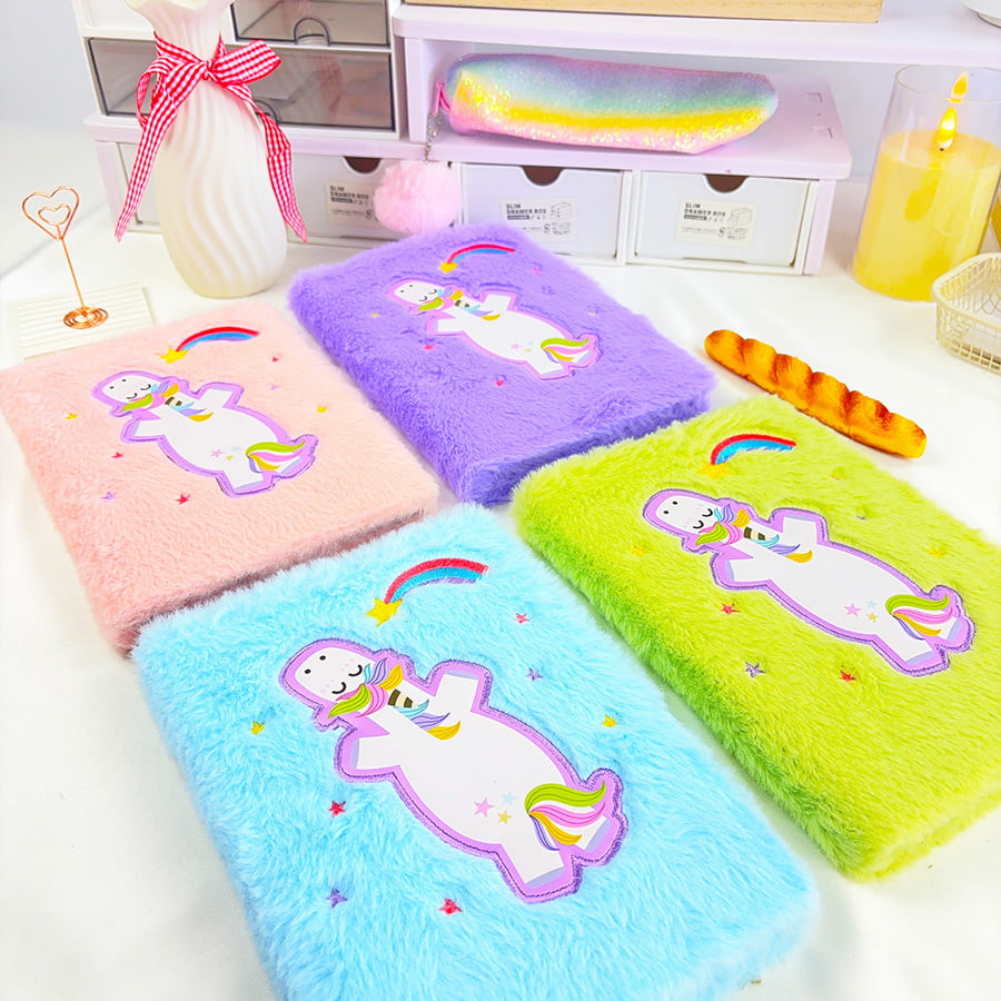 Α5 Cute Unicorn Diary βελούδινο σημειωματάριο Α5 Cute Unicorn Diary βελούδινο σημειωματάριο